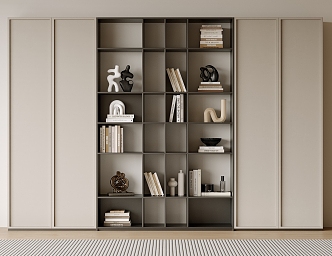 Bookcase Bookshelf Display Cabinet Book Ornaments Multifunctional Decorative Cabinet Combination Bookcase Open Bookcase 3d model