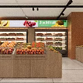 Bright Modern Fruit Store Interior With Neat Fresh Fruit Displays And Complete Checkout Facilities