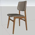Modern Leisure Chair With Light Wooden Frame And Beige Upholstered Seat Backrest