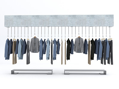 Modern Hanger Clothing 3d model