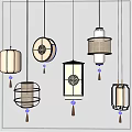 Traditional Chinese Style Chandeliers With Different Designs Wooden Frames And Lantern Shapes