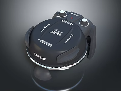 OFFRAH Modern Black Electric Kitchen Appliance With Control Knobs And Stylish Design 3d model