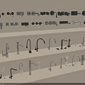 Bathroom and Kitchen Faucets Display on Shelves With Various Modern Styles and Finishes