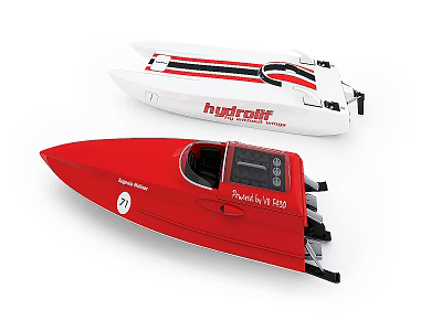 Two Stylish Yacht Models In Red And White 3d model Two Stylish Yacht Models In Red And White 3d model