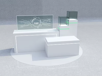 Modern showcase 3d model