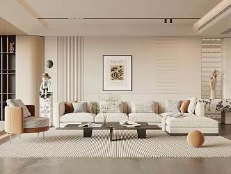 modern living room 3d model