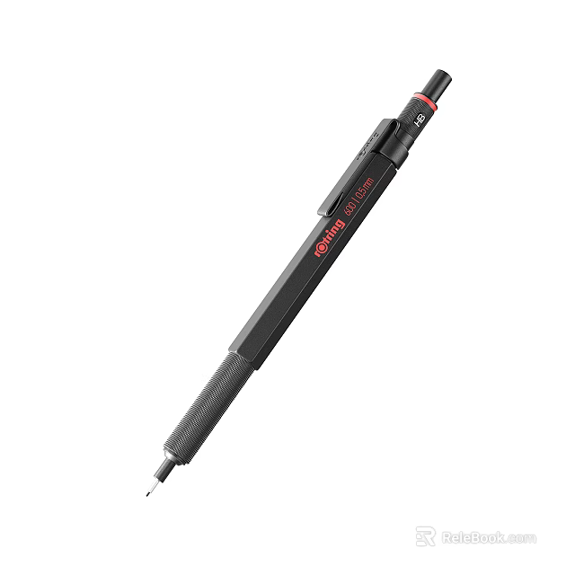 Black Retractable Pen With Red Accent And G2 Model For Smooth Writing Experience 3d model 