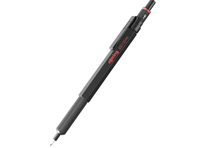 Black Retractable Pen With Red Accent And G2 Model For Smooth Writing Experience 3d model