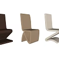 Modern Single Chair With Curved Structure And Textured Fabric In Light Brown Tones
