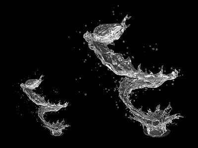 Elegant Garden Decorative Water Features With Dynamic Splashes And Flowing Elements 3d model