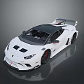 White Sports Car With Black Roof Rear Spoiler Sharp Lines And Race Inspired Aerodynamic Design