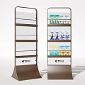 China Telecom Bookshelf Display With Empty And Filled Product Shelves 3d model