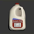 Bassett Milk Jug With Red Cap White Body Blue Red Label And Barcode Household Item
