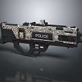Police Tactical Weapon With Camouflage Design Ergonomic Grip And Scope