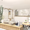 Modern Clothing Store Interior With Display Racks Mannequins And Green Plants