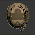 Tactical Combat Helmet With Military Style Goggles And Protective Microphone Strap