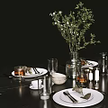 Modern Tableware Ornaments Combination 3d model