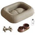 Pet Supplies With Dog Bed Food Bowls Toys And Water Bottle