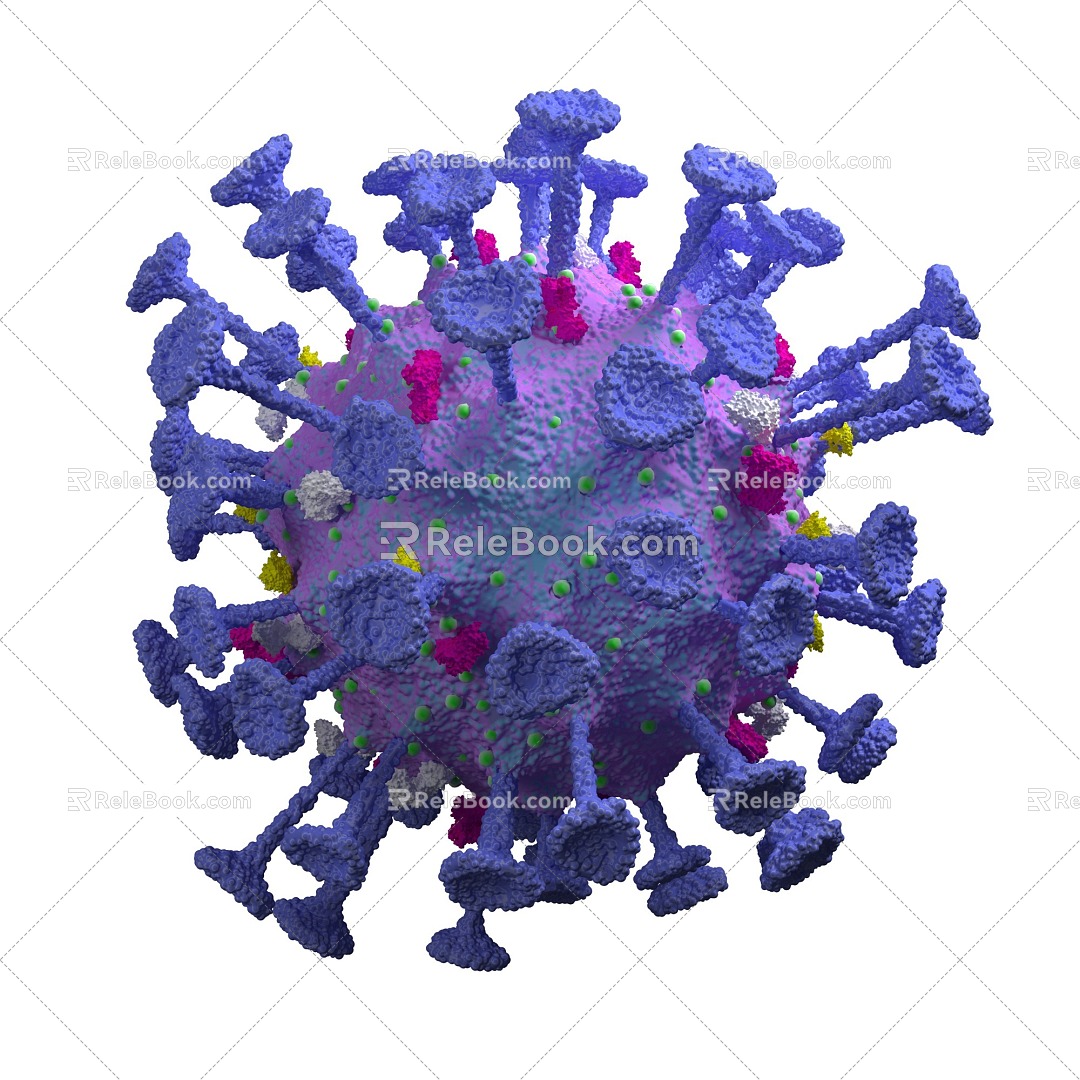 Modern New Coronavirus New Coronavirus Bacterial Cell Biological Research Biochemistry Scientific Research Drawing 3d model