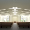 Modern Church Church Multi-function Hall 3d model