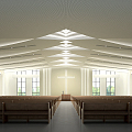 Modern Church Church Multi-function Hall 3d model