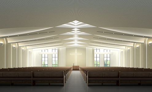 Modern Church Multi-function Hall 3d model