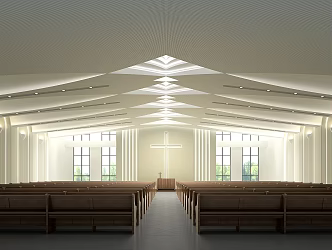 Modern Church Multi-function Hall 3d model