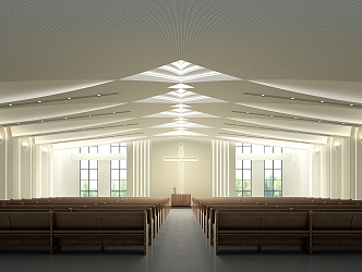 Modern Church Multi-function Hall 3d model