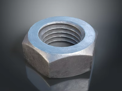 High Quality Metal Hardware Tool Hexagonal Nut with Threaded Design for Industrial Use 3d model