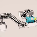 Industrial Equipment With Conveyor Belt Mechanical Components And Processing System
