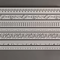 Various Decorative Gypsum Cornice Designs With Intricate Patterns And Styles 3d model