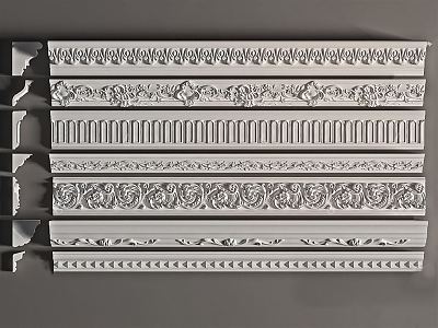 French plaster line 3d model