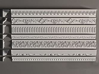 French plaster line 3d model