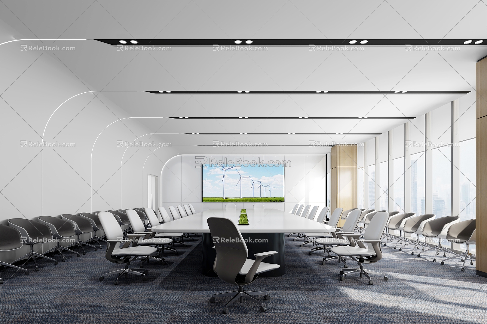 Modern Meeting Room Meeting Table and Chair 3d model