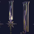 The image focuses on ornate sword hilts without any animal elements so a title with animal as the main subject cannot be generated based on the provided picture.