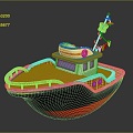 Modern Boat Small Boat Small Wooden Boat Fishing Boat Speedboat 3d model