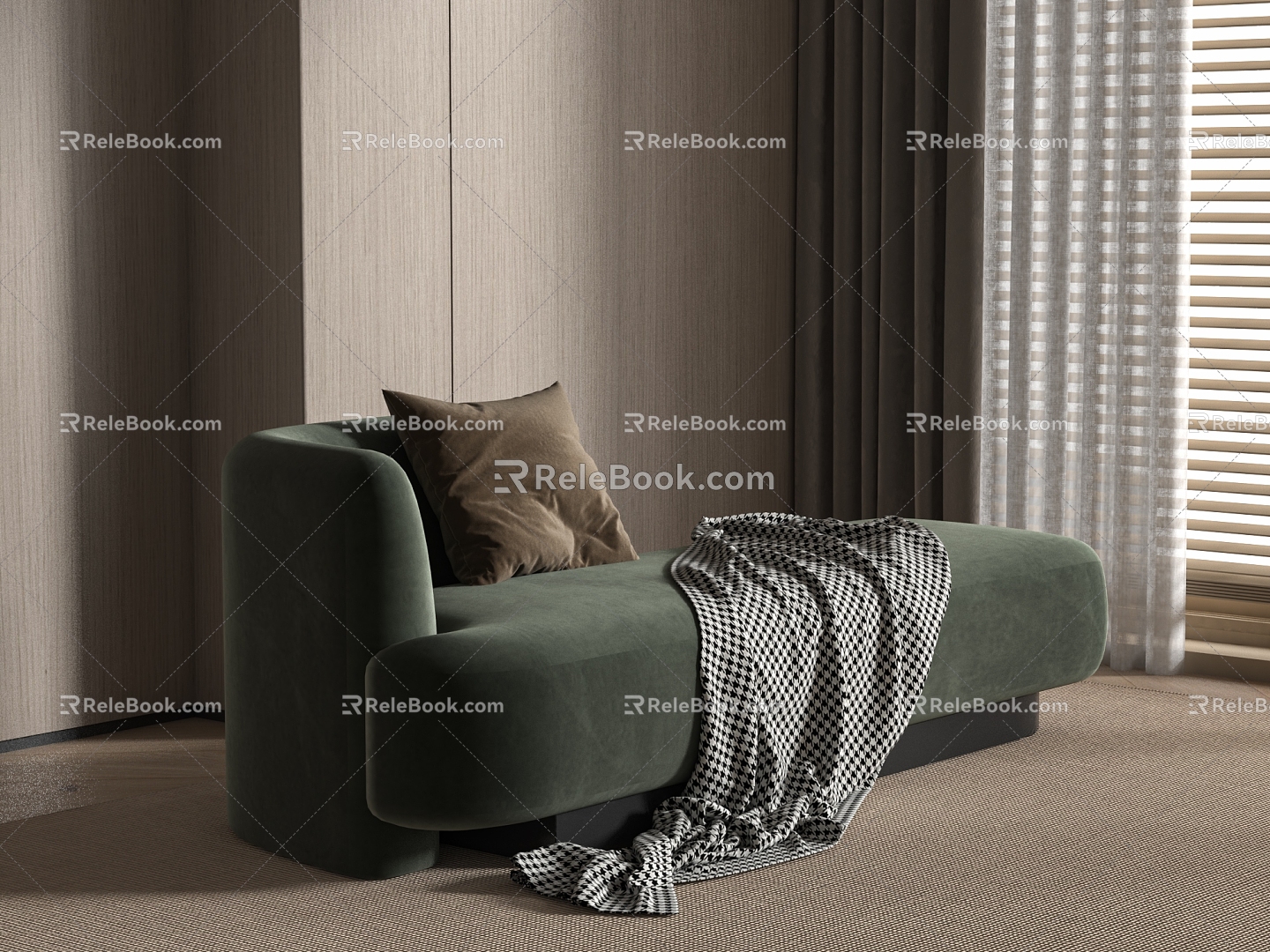 Modern chaise longue 3d model