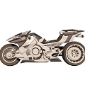 Futuristic Concept Motorcycle With Sleek Aerodynamic Design Metallic Body And Mechanical Details
