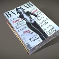 Stack of BAZAAR Magazines with Fashion Beauty Style Trends on Model Cover