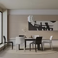 Modern table combination 3d model