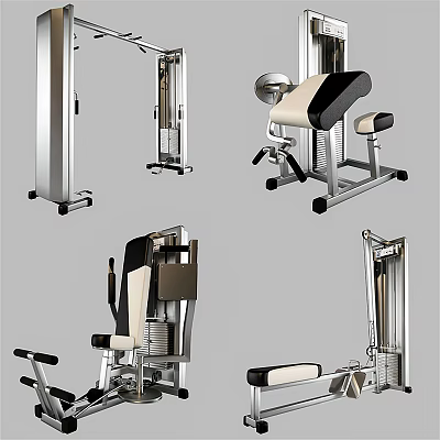 Professional Fitness Sports Equipment With Various Strength Training Machines And Adjustable Seats 3d model