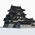 Ancient Architecture With Multi Tiered Structure Traditional Roof And Stone Base