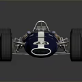 Vintage Blue Racing Car With White Stripes And Number 23 Classic Design