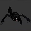 Catwoman 3D Model With Black Bodysuit Cat Ear Mask Red Lips Clawed Hands Standing Pose
