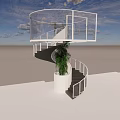 revolving staircase 3d model