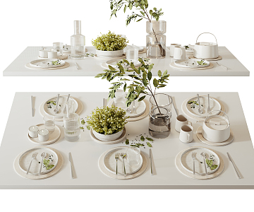 Modern Tableware 3d model