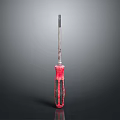 High Quality Hardware Tool Screwdriver With Red Handle And Ergonomic Grip 3d model