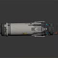 Modern High Tech Cylindrical Weapon With Mechanical Design And Metal Components