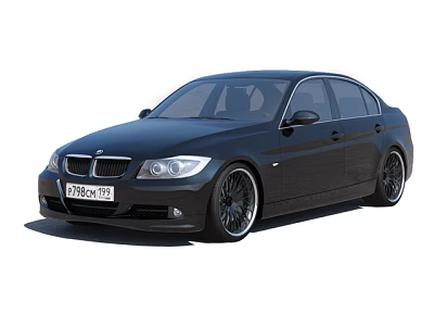 Black BMW Sedan Featuring Sleek Body Stylish Wheels And Front Design 3d model