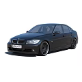 Black BMW Sedan Featuring Sleek Body Stylish Wheels And Front Design
